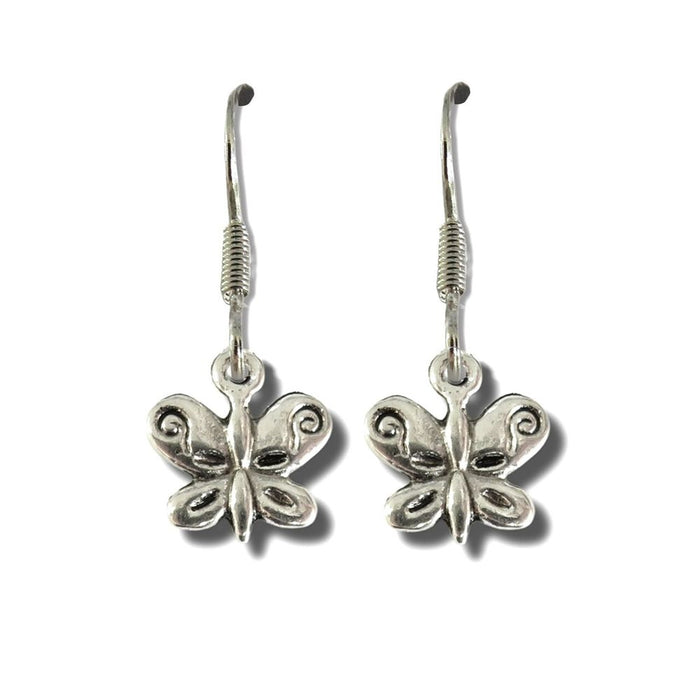 Premium Silver Butterfly Drop Earrings: High-quality, stunning design - perfect gift for any occasion!