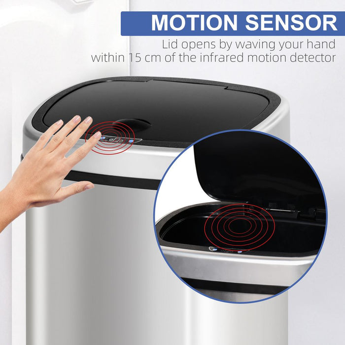 Ultimate Sensor Bin, Stainless Steel, 58L - Advanced Infrared Technology for a Touchless and Hygienic Experience