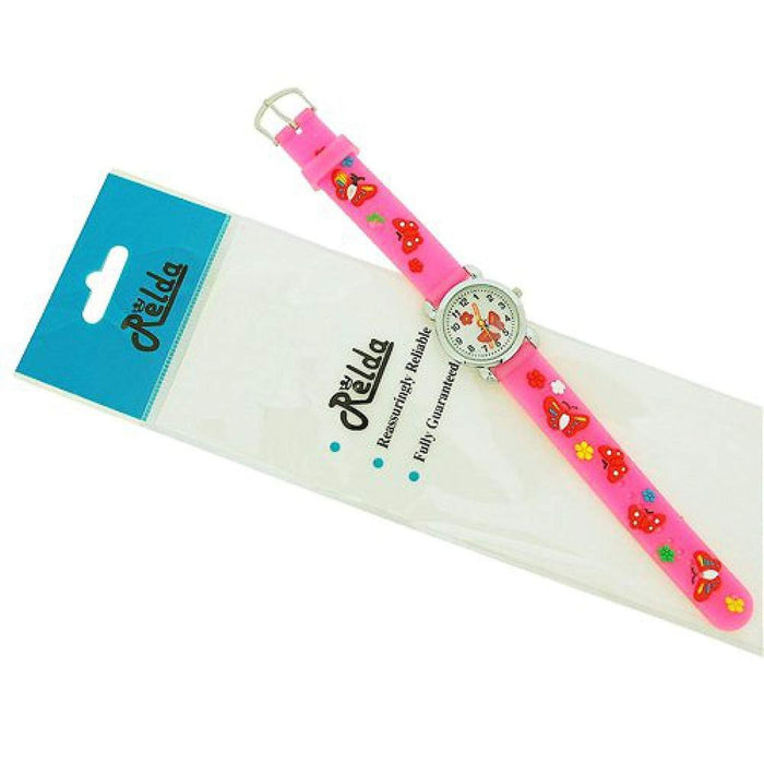 Relda Children's 3D Butterfly Silicone Strap Girl's Watch REL43 - High Quality & Fun"