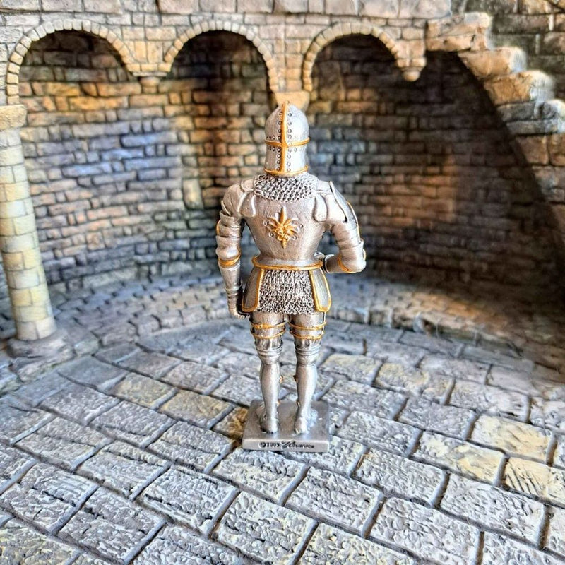 Knight With Flail (hand-cast statue sculpture) 10.5cm Height