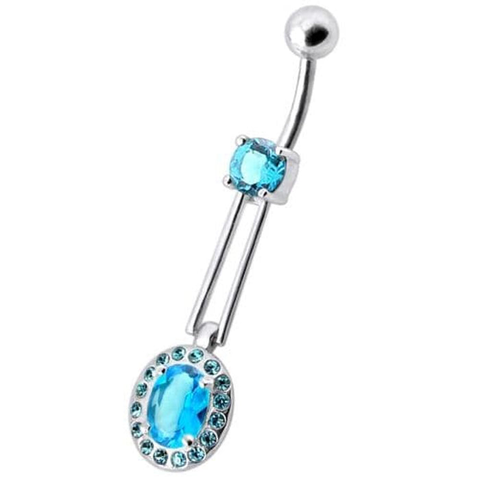 Fancy Royal Design Dangling Belly Ring