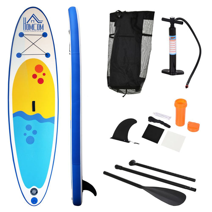 High-Quality Inflatable Surfing Board Set: 10ft, Paddle, Bag, Pump - HOMCOM