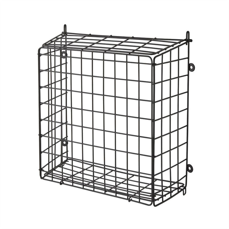 Premium Black Letter Box Catcher Cage - Lift Up Lid