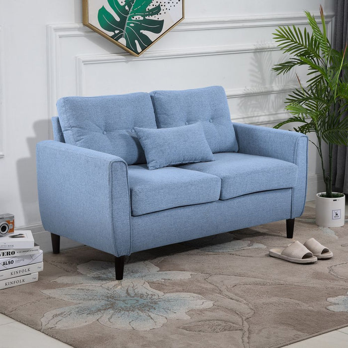 Modern Chic Loveseat with Armrest Spring Padding for Home Office