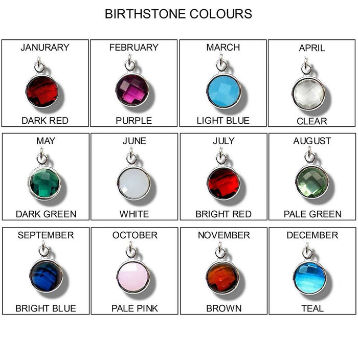 Birthstone Silver Drop Earrings | Ideal Birthday or Christmas Gift