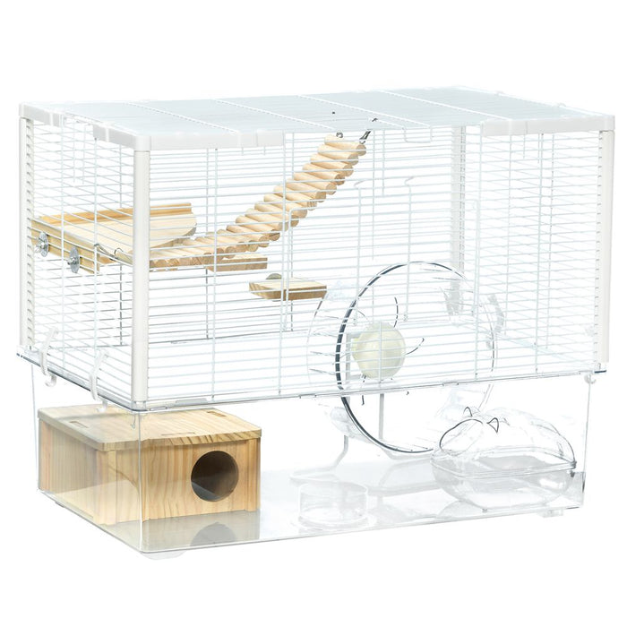 PawHut Hamster Cage - Spacious w/ Deep Bottom, Ramp, Exercise Wheel - Perfect for All Small Pets. Quality & Detail-Oriented Seller