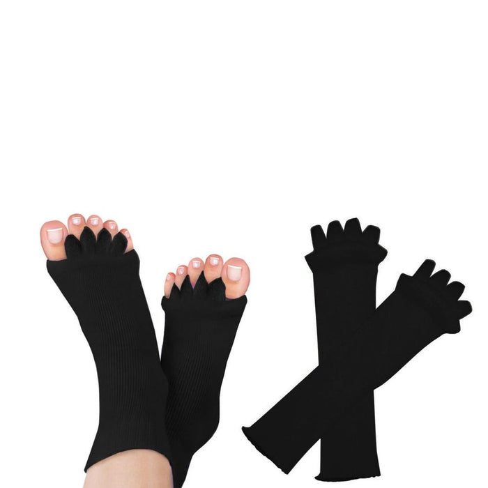 Aquarius Foot Alignment Socks - Relieve Bunion, Aches & Pain - Black