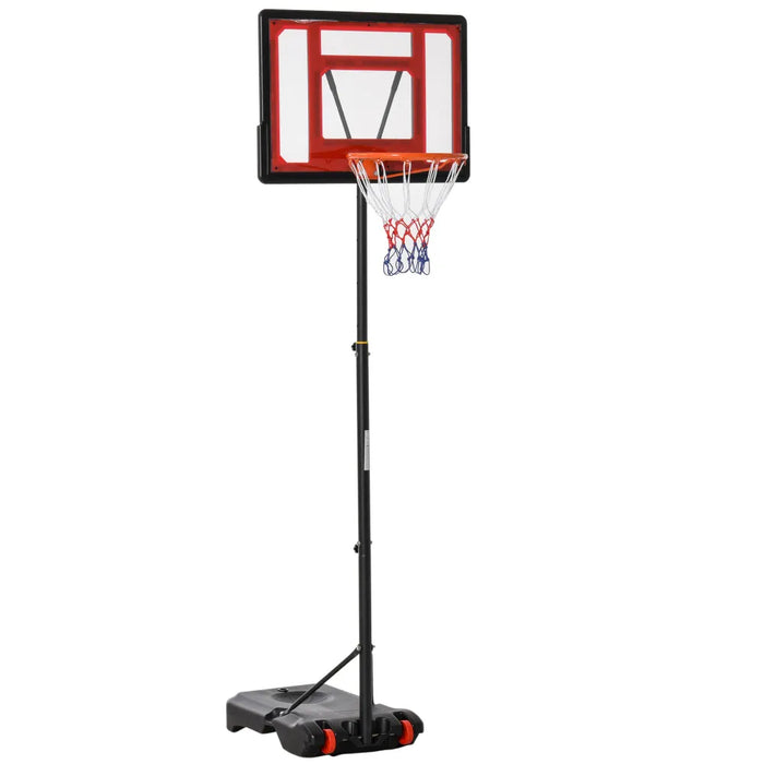 Adjustable Portable Basketball Stand - Height, Sturdy Rim, Hoop Base, Net