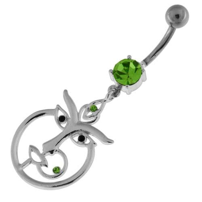 Nose and Lip Pierced women Silver Belly Button Ring