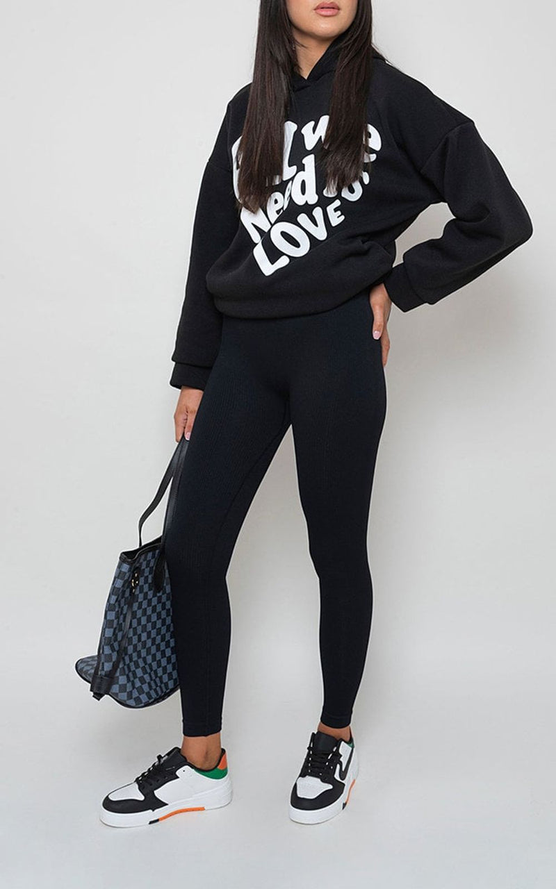 Super Soft Lightweight Rib High Waisted Leggings - Curvy Fit