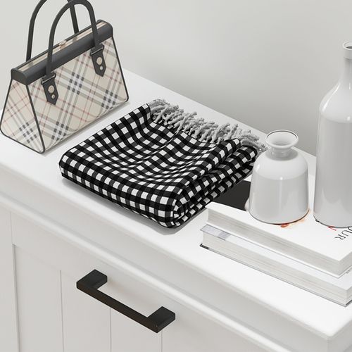 HOMCOM Slim Shoe Storage Cabinet with 3 Flip Drawers for Entryway, White