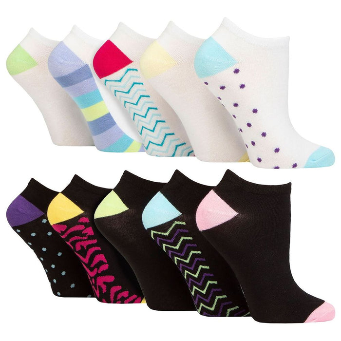 Wildfeet - 5 Pack Ladies Bamboo Trainer Liner Socks