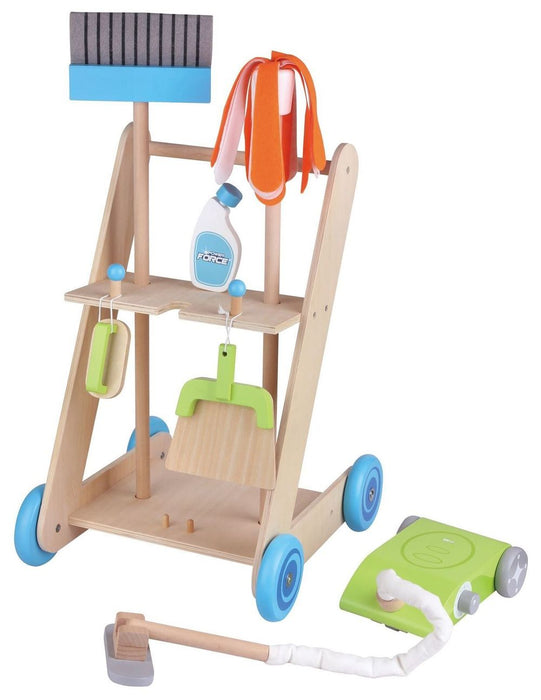 LELIN TOY CLEANING CART SKC5131" - Kid-sized cleaning set with trolley, broom, mop, cleaning agents, and vacuum. Foster creativity and responsibility. Ages 3+.