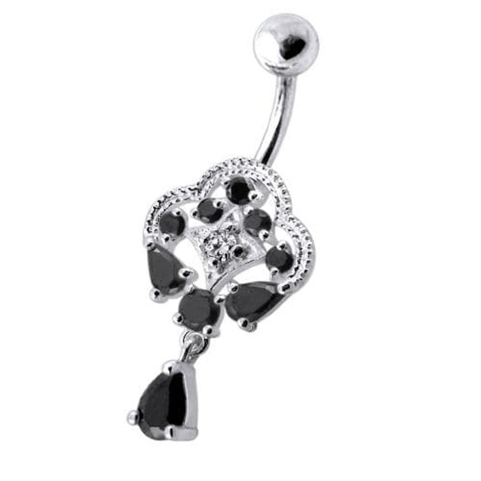 Fancy Royal Dangling Multi Jeweled Navel Ring