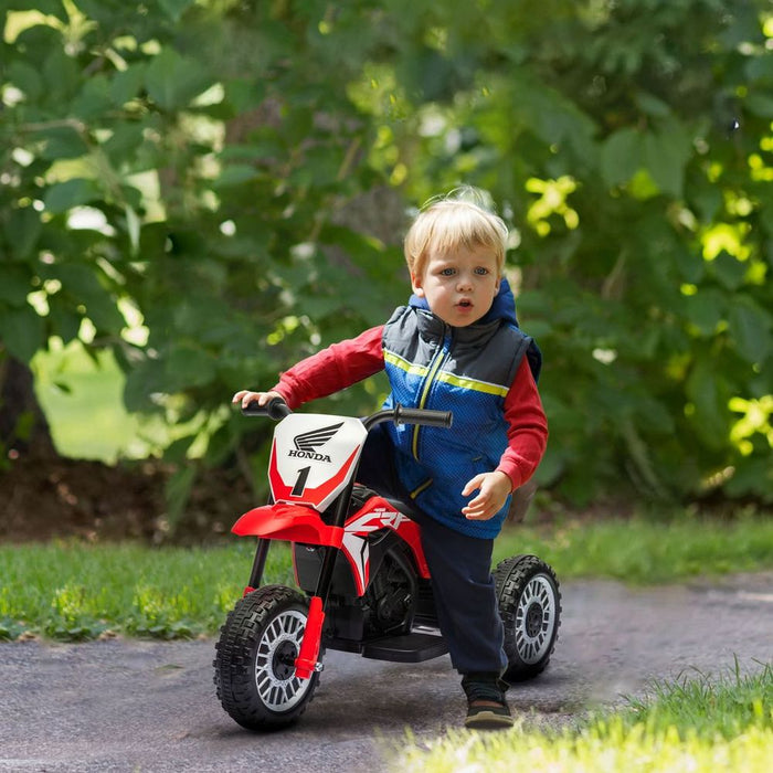 HOMCOM Honda CRF450RL Licensed 6V Kids Electric Motorbike with Horn - Red