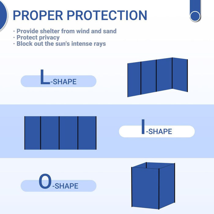 Ultimate Portable Camping Windbreak - Superior Wind Blocking & Privacy with 4.5m x 1.5m Coverage