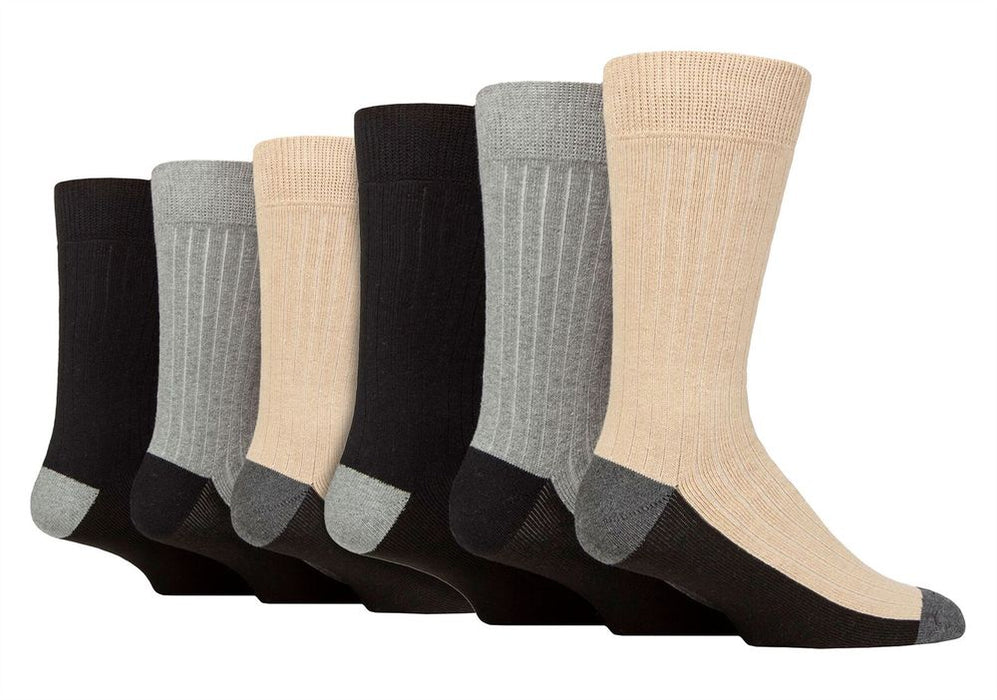 Wildfeet - 6 Pack Men’s Recycled Cotton Boot Socks