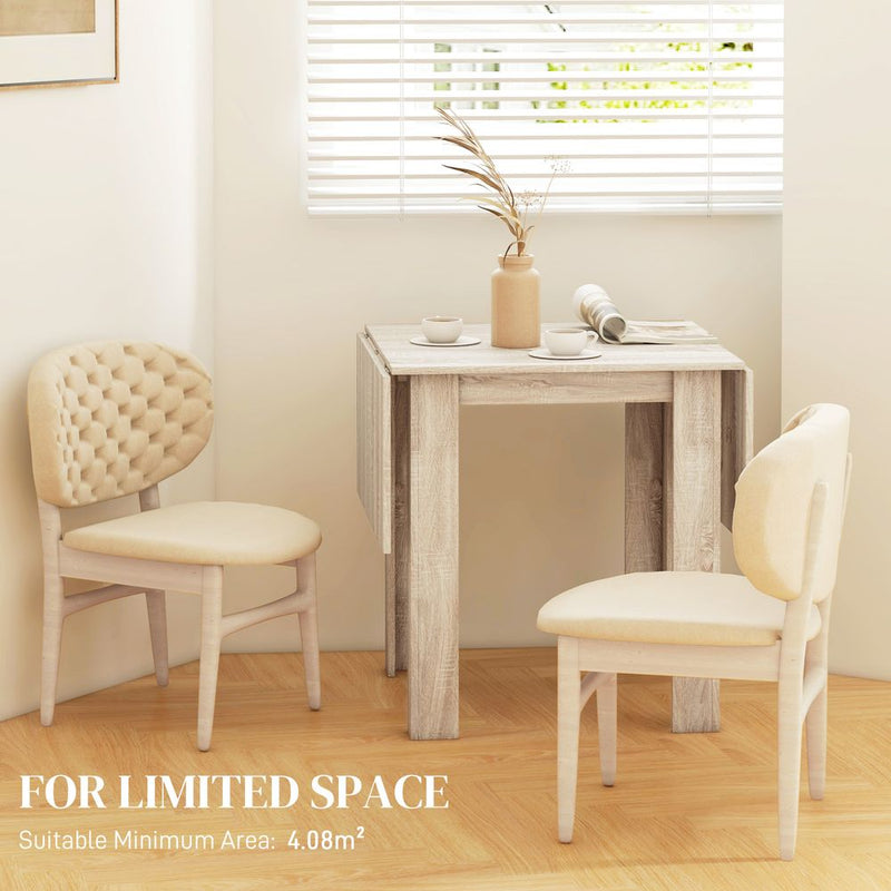 HOMCOM Folding Dining Table Extendable Kitchen Table - Drop Leaf Table for 2-4