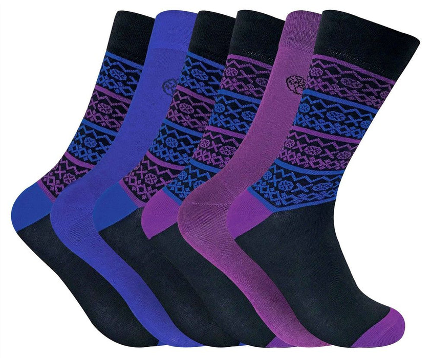 6 Pairs Funky Bamboo Socks