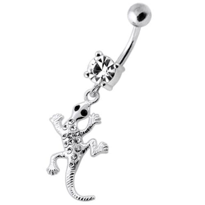 Gecko lizard Dangling Navel bar