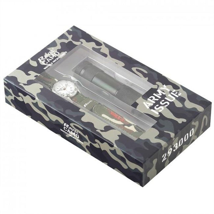 High-Quality Camo Kids Watch & Torch Set