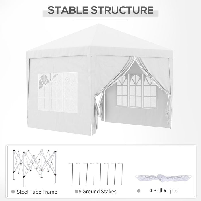 Premium Outsunny 3mx3m Pop Up Gazebo - Perfect for Parties, Weddings, and Outdoor Events - Easy Set-Up and High-Quality!