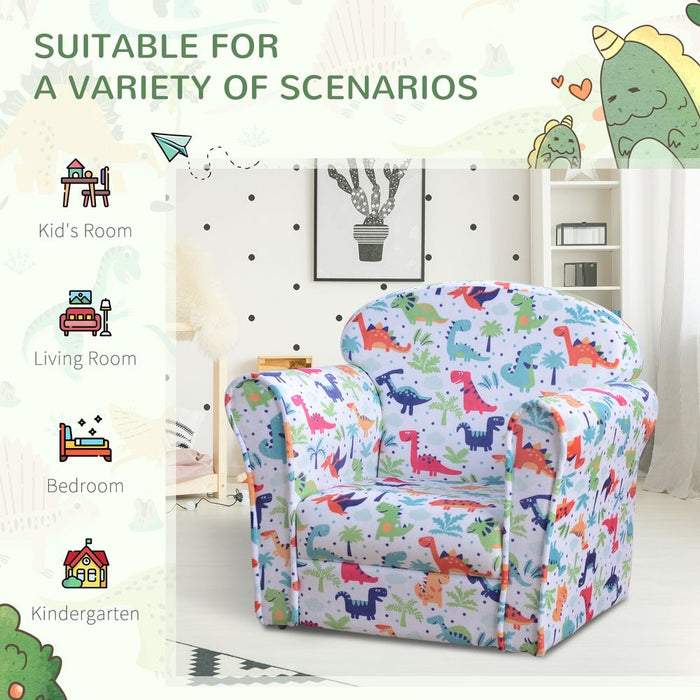 Premium Cartoon Flannel Kids Armchair - Non-slip, Wooden, High Quality - Perfect for Ages 18-36 Months