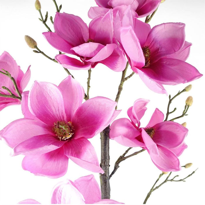 Premium 110cm Pink Magnolia Artificial Tree - High-Quality Silk Flowers - Fully Wired Stems - Stylish Potted Design