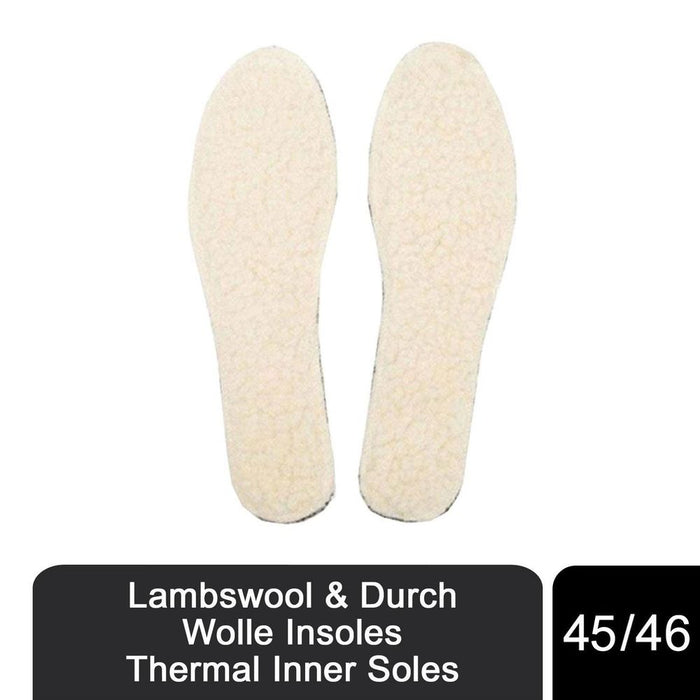 Lambswool & Durch Wolle Insoles, Size 45/46 - Thermal Inner Soles for Warmth & Comfort