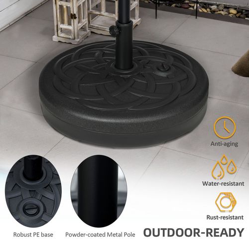 Garden Parasol Base Outdoor Market Umbrella Stand 25kg Water or 35kg Sand Filled