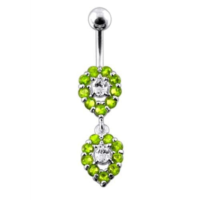 Fancy  Silver Dangling Navel Ring Body jewelry