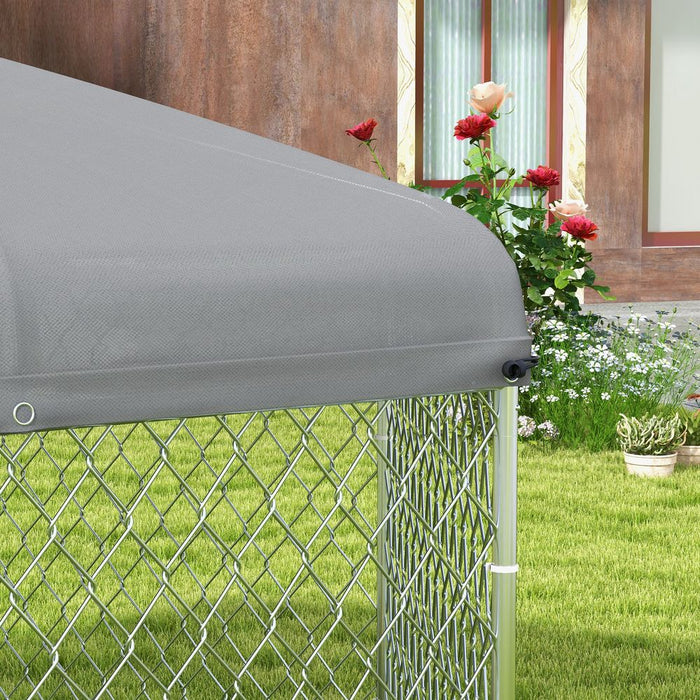 PawHut Outdoor Dog Kennel - Water-Resistant, UV-Resistant Roof, 2.1 x 1.85 x 1.5m