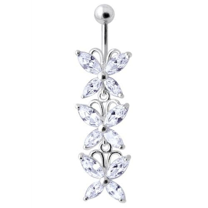 Top Quality Stone Fancy Jeweled Dangling Belly Ring