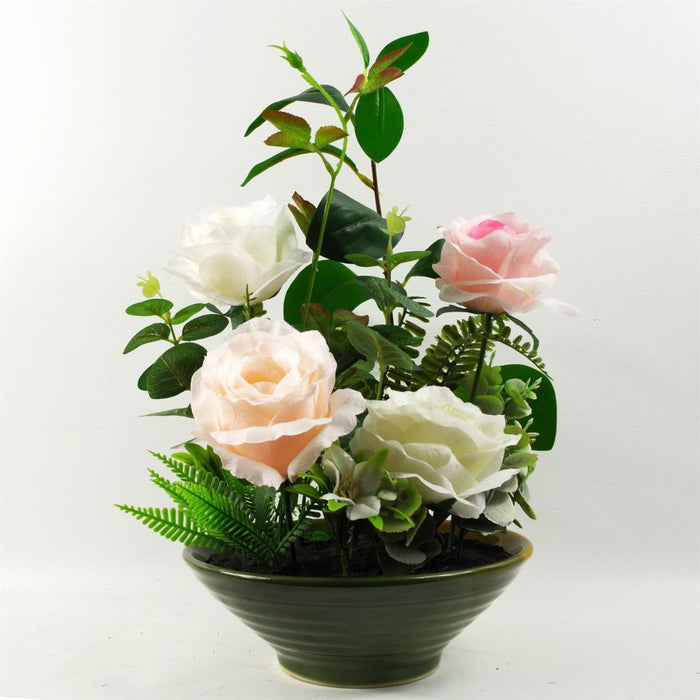 Premium 35cm Artificial Rose Bush - High-Quality, Lifelike Decor for All Occasions!