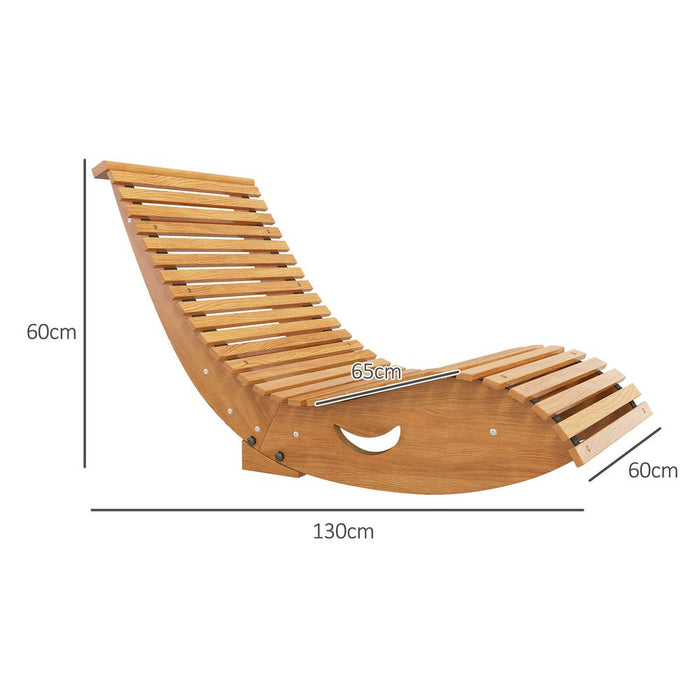 Premium Teak Outdoor Rocking Chair - Slatted Seat - Professional Seller