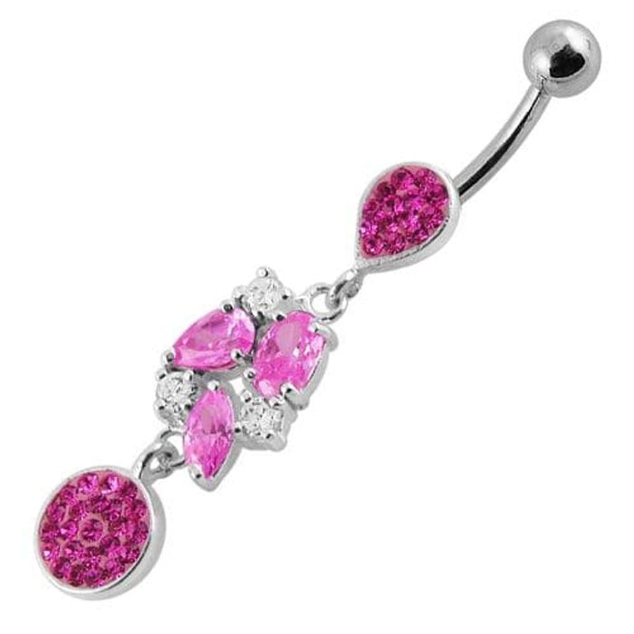  Fancy Dangling With SS Banana Navel Ring