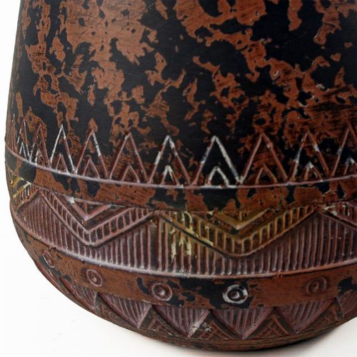 24cm x 30cm Large Zaturn Planter Brown / Black