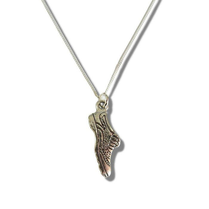 Premium Sterling Silver Running Shoe Necklace - Ideal Gift for Runners, Women, Birthdays, and Special Occasions - Free Gift Box