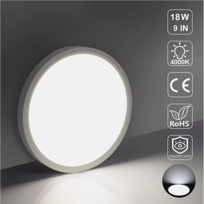 18w Round LED Ceiling Light Panel Down Lights Kitchen Bathroom Living Room Wall Lamp