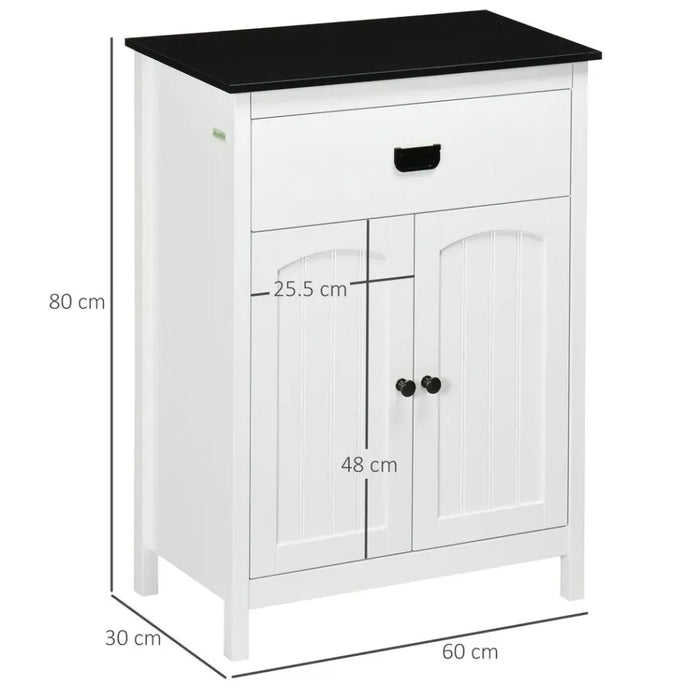 Double Door Bathroom Cabinet - Adjustable Shelf - White - High-Quality Storage Solution