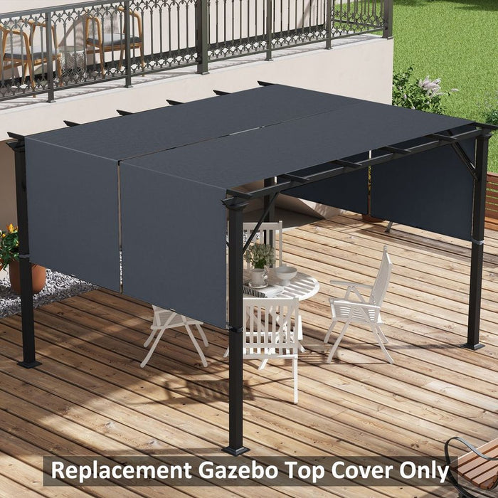 Outsunny Dark Grey Pergola Canopy - UV Protection - 2Pcs Replacement Set - 4.9 x 1.2m