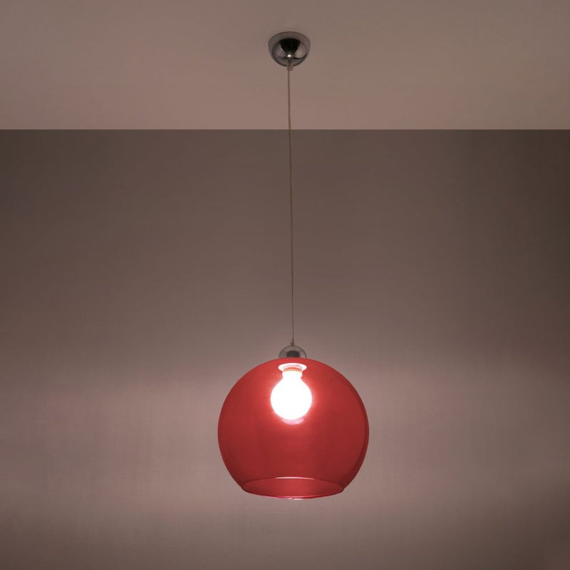 Pendant Lamp: Steel & Glass, Minimalistic Design, E27 - High Quality