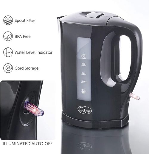 Quest 1.7l Jug Kettle Black- 35109