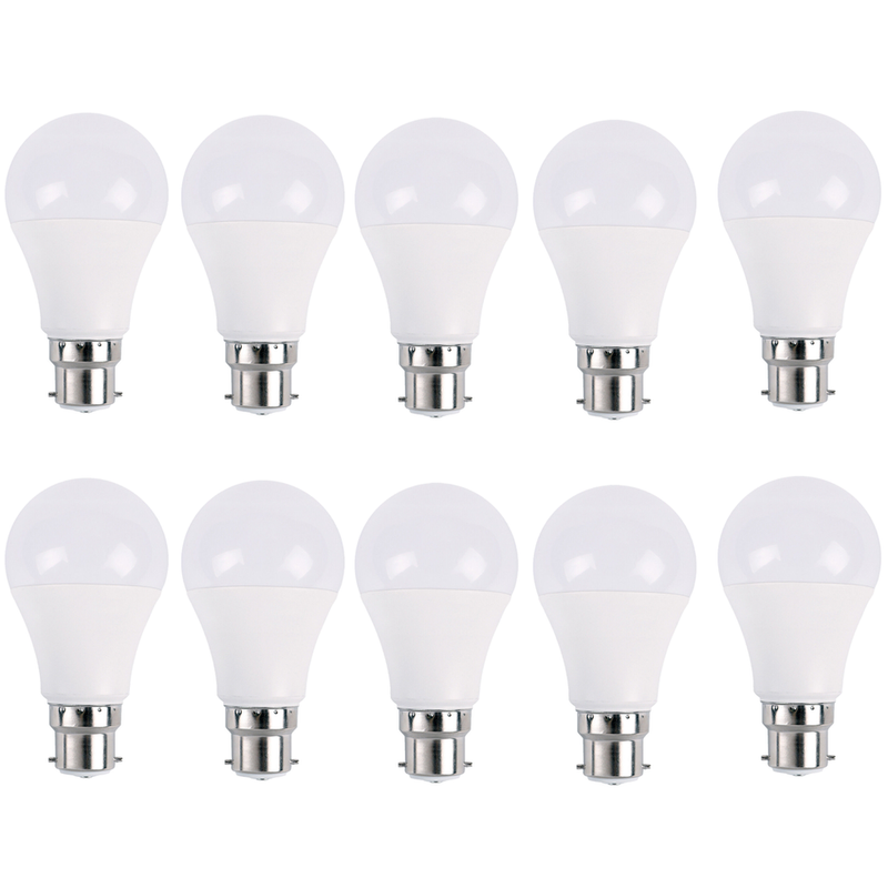 B22 7W Energy Saving Warm White LED Light Bulbs A60 B22 Screw-in non dimmable bulbs