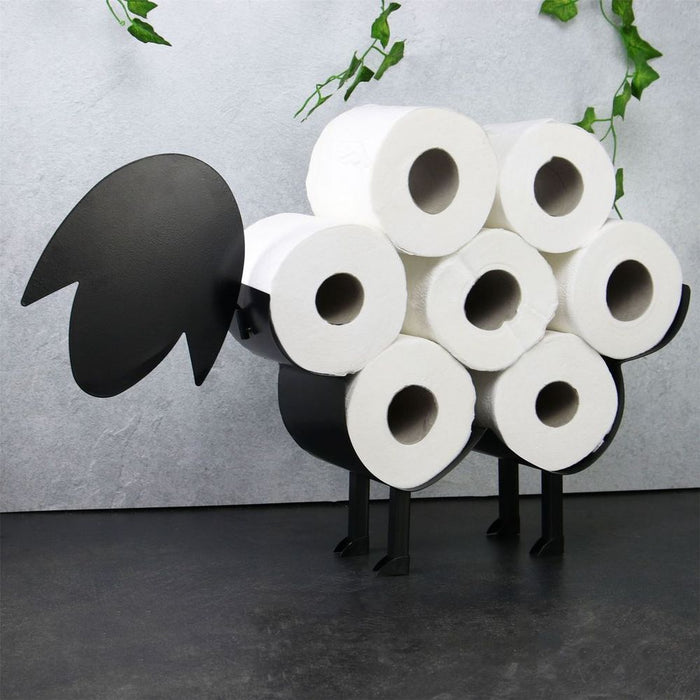 Sheep Toilet Roll Holder | Pukkr | Holds 7 Rolls | Free-Standing | High-Quality