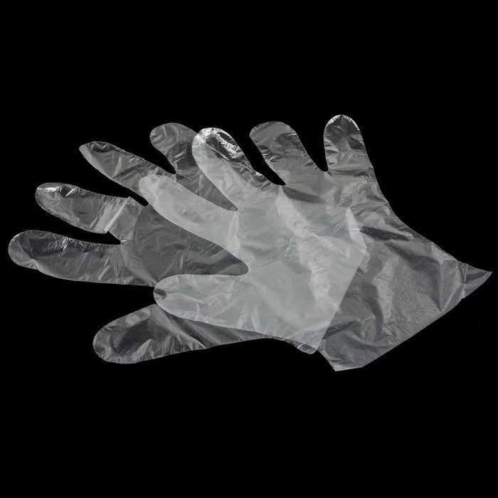 Premium Quality 1st Aid Disposable PE Gloves - 100 Pack