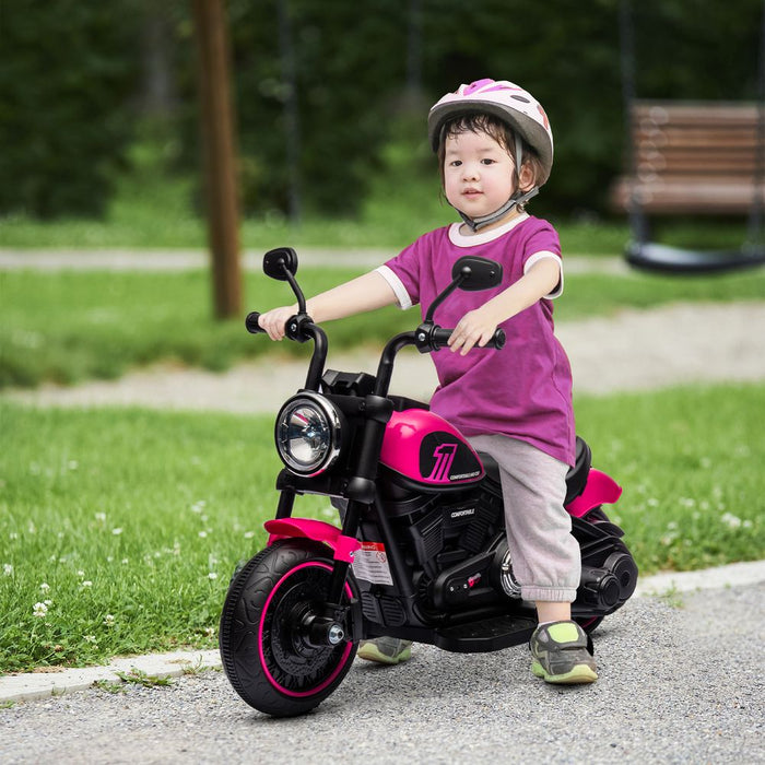 Ultimate Pink Electric Motorbike: Training Wheels, Headlight - Quality, Safe & Fun Ride for Kids