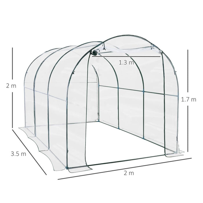 Walk-in Transparent Greenhouse, Steel Frame - Extend Growing Season, Durable PVC, Stable Structure