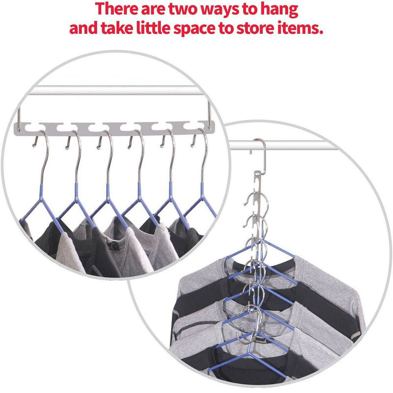 Space Saving Hangers Holder Clothing Rack Hanger Multiple Hangers - Magic Space Saver Wardrobe Organiser Hangers - Design U