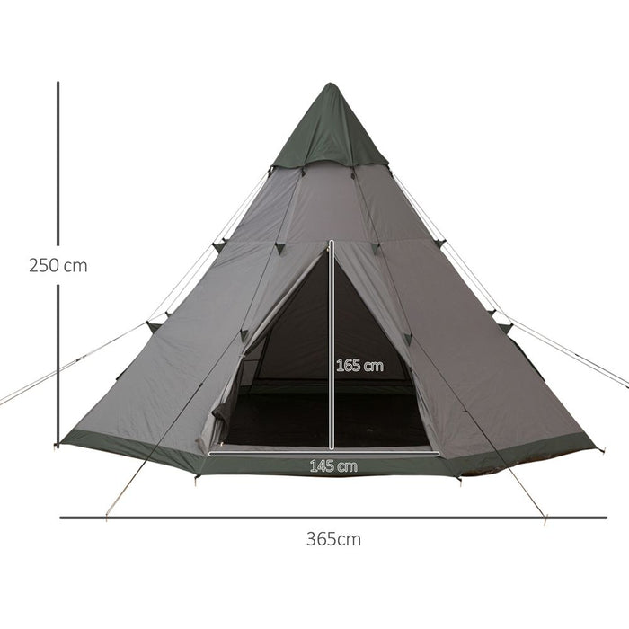 6-7 Person Large Party Camping Tent - High-Quality, Spacious, Easy Setup & Carry Bag